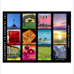 The Colours of Democracy Art Poster A1